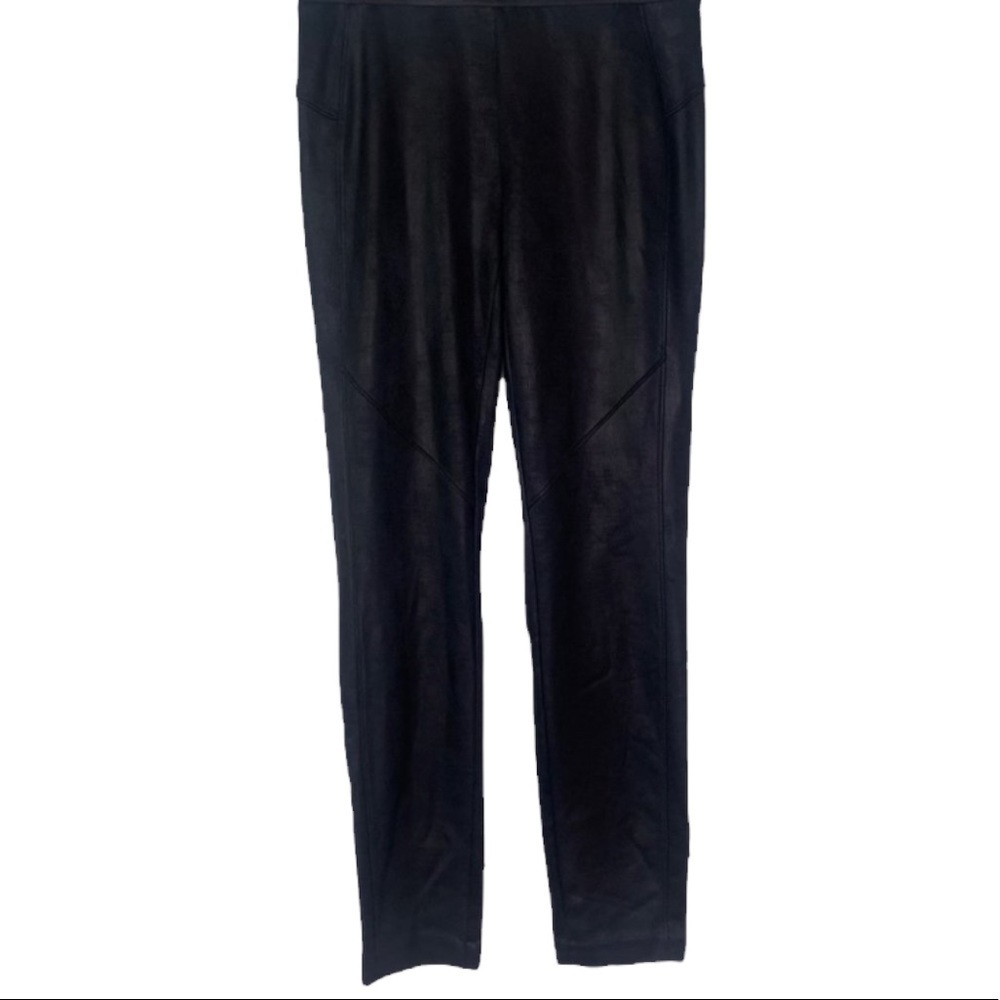 CONRAD C BLACK FAUX LEATHER LEGGINGS WOMEN TIGHT SIZE SMALL
